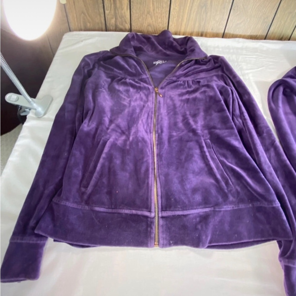 Style & Co Sport Velour Active Lounge Wear S-Pant L-Jacket & Simply Vera Shirt - Picture 6 of 14